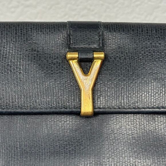 YSL Saint Laurent Paris Y Line Calfskin Leather Long Wallet - Picture 12 of 14